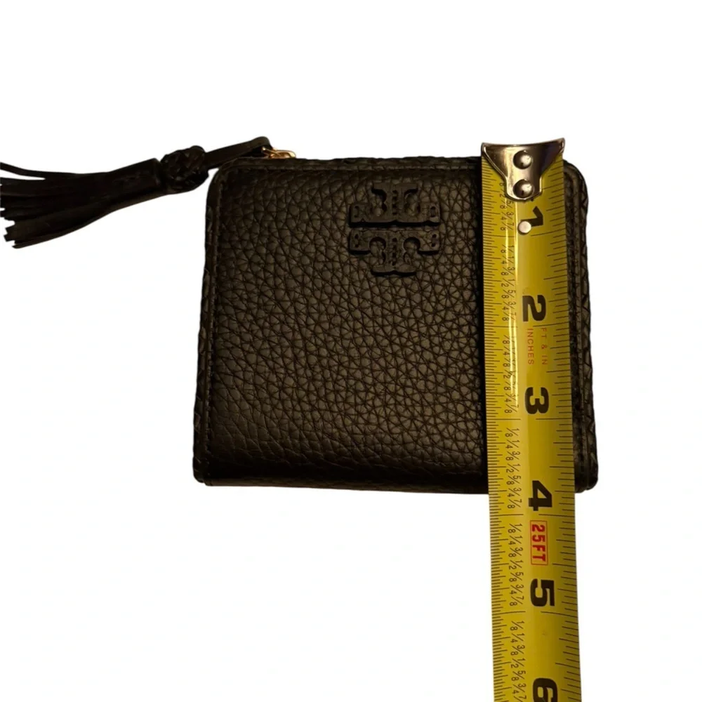Tory Burch Black Leather Wallet with Tassel